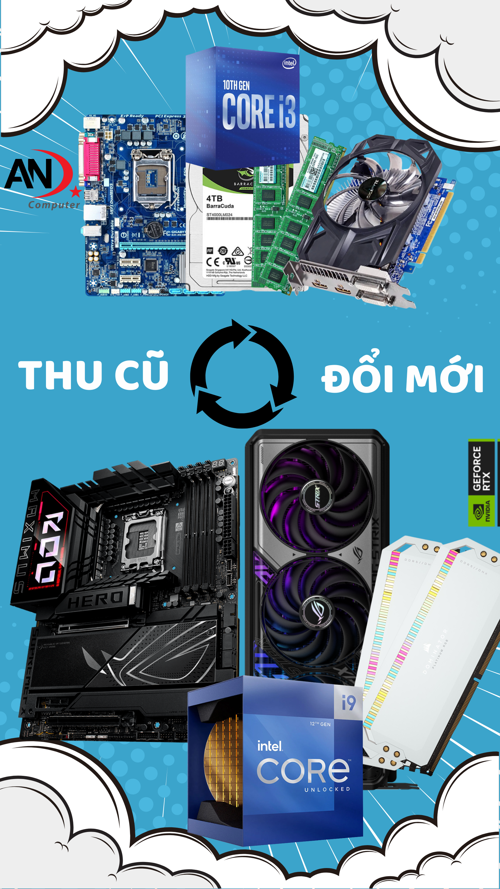 THU CŨ ĐỔI MỚI LÊN ĐỜI PC- PC ANH NHẤT